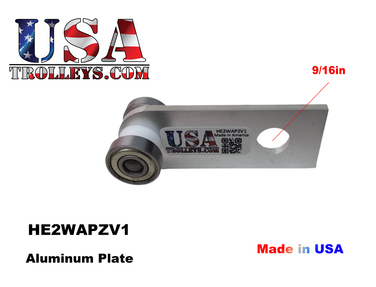 1-5/8" 2 Wheel Aluminum Strut Channel Trolley