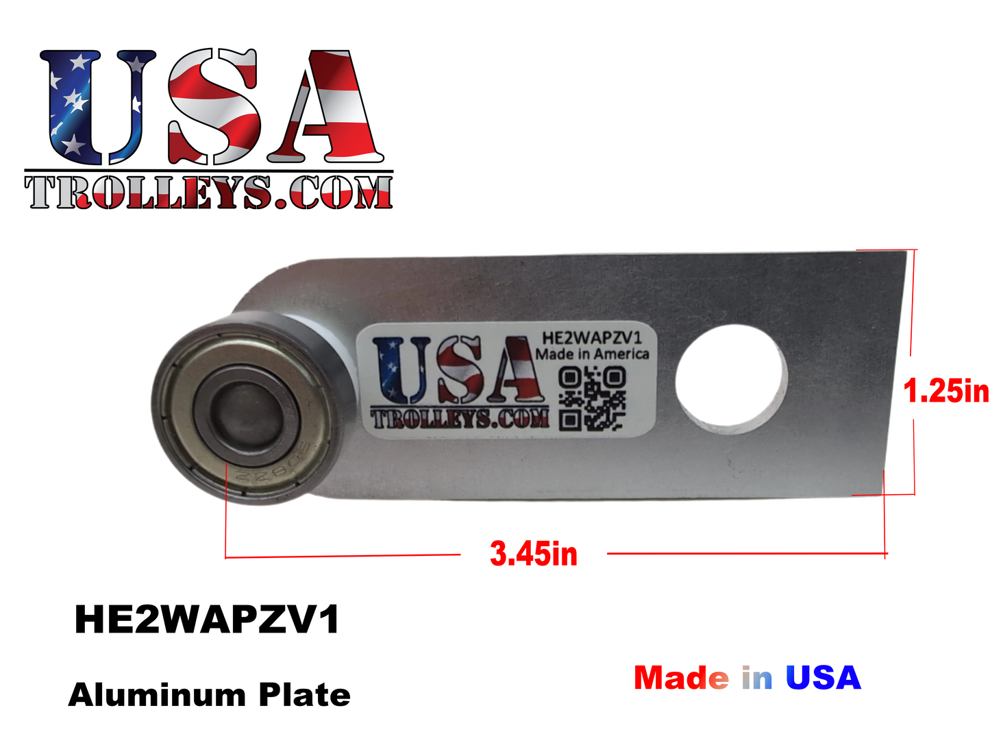 1-5/8" 2 Wheel Aluminum Strut Channel Trolley