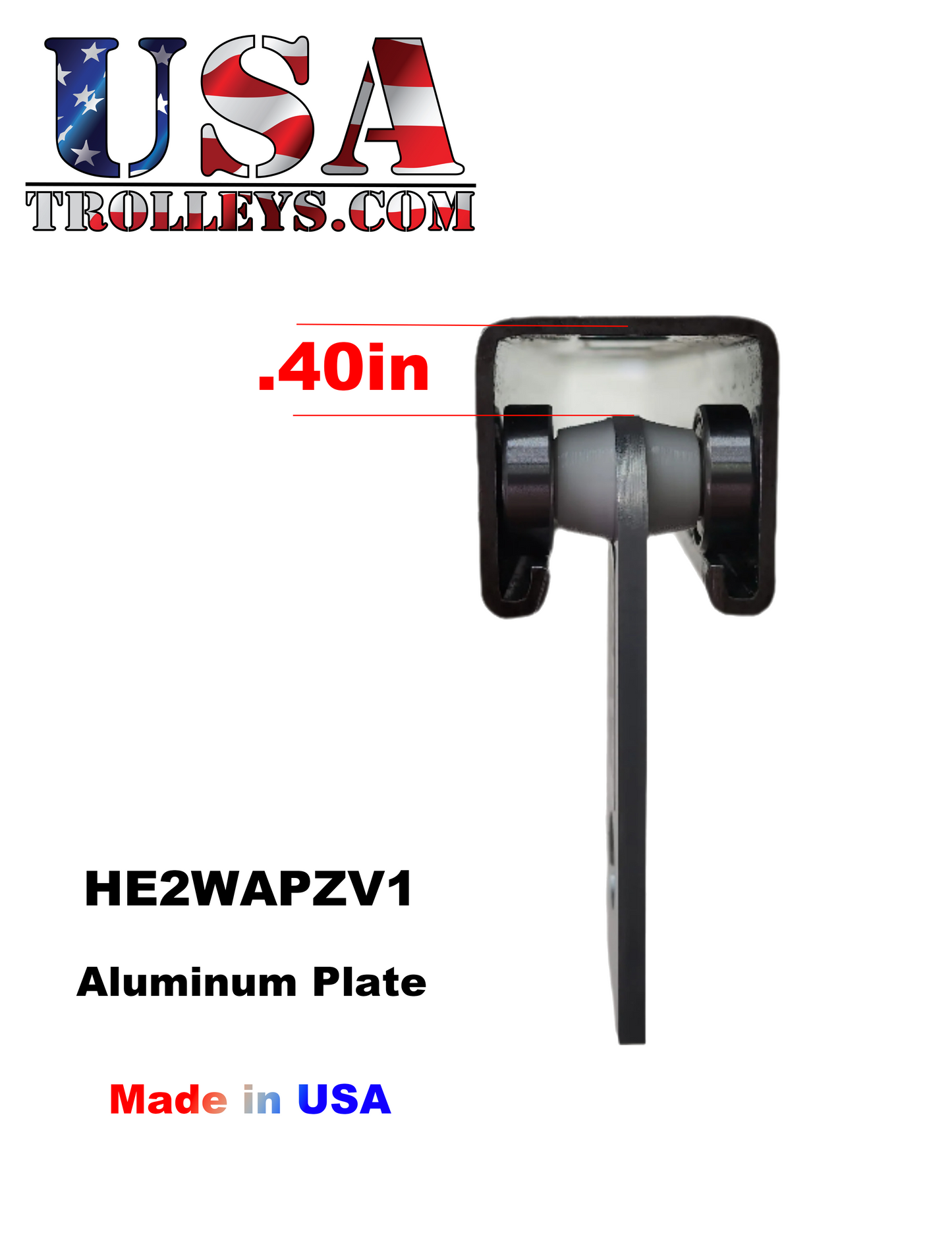 1-5/8" 2 Wheel Aluminum Strut Channel Trolley