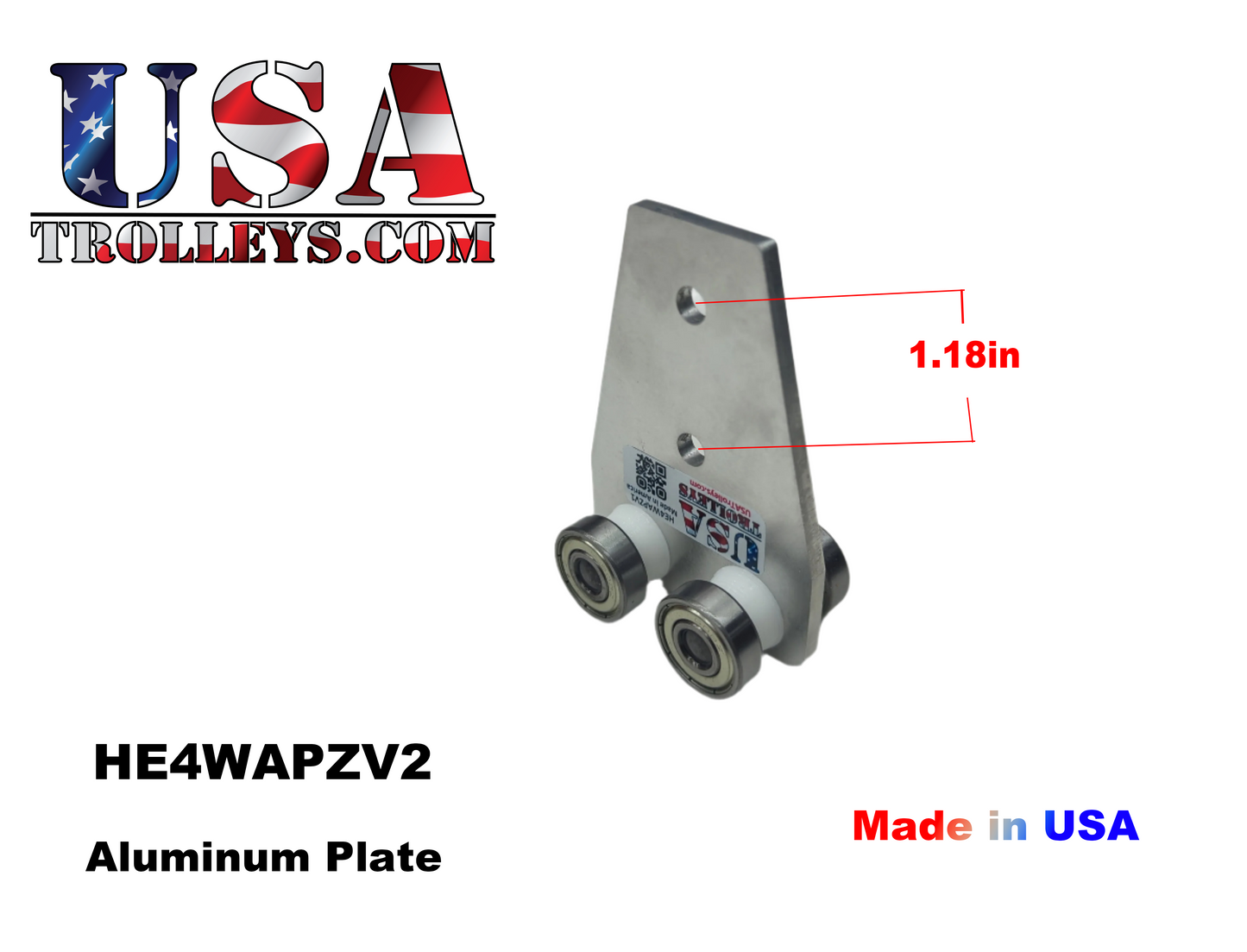 1-5/8" 4 Wheel Heavy Duty Metal Frame Strut Channel Trolley