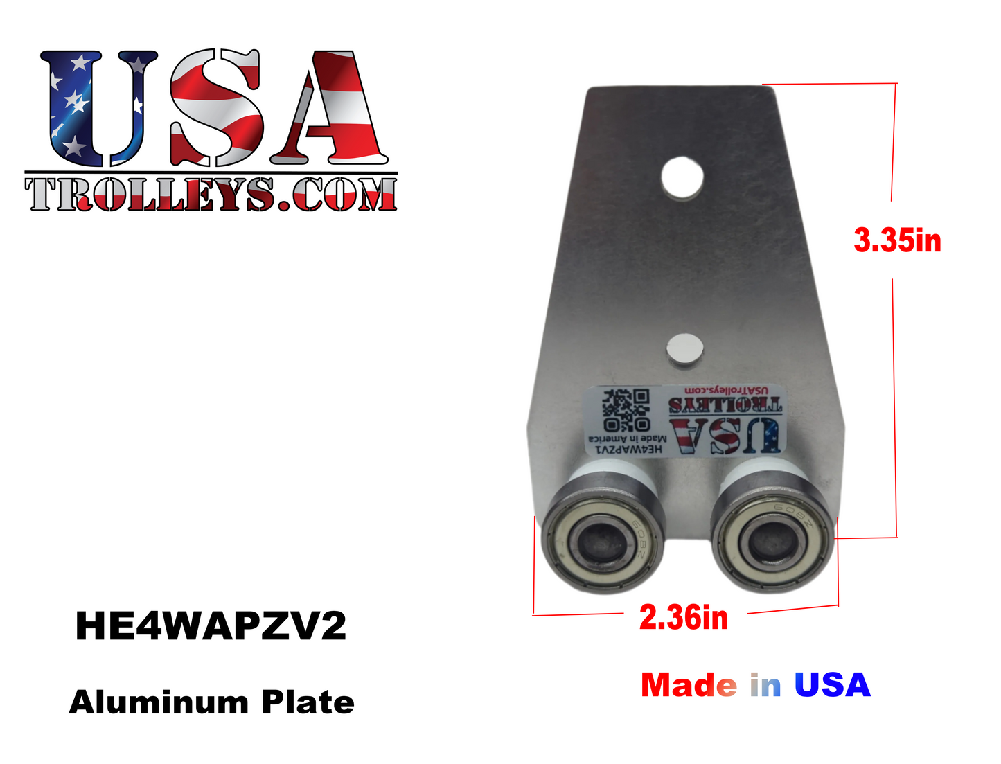 1-5/8" 4 Wheel Heavy Duty Metal Frame Strut Channel Trolley