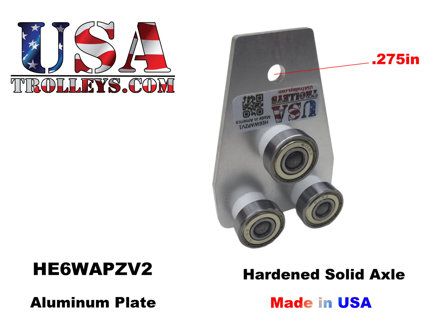 1-5/8" 6 Wheel Heavy Duty Metal Frame Strut Channel Trolley V2