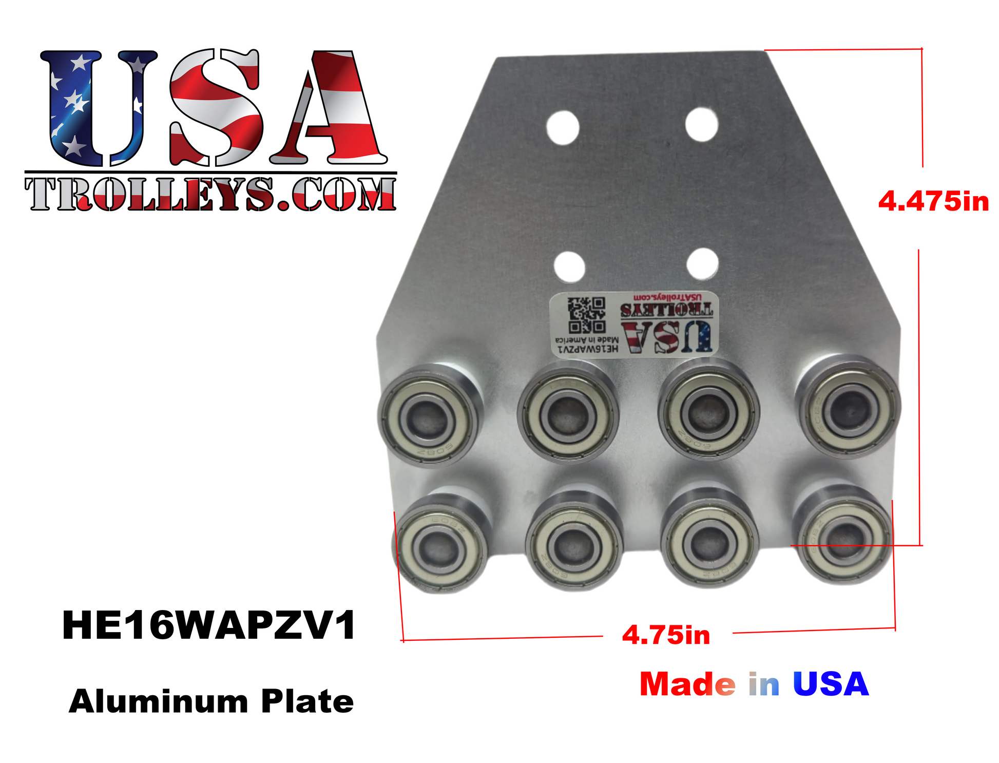 USA Trolleys 16 Wheel HD Aluminum Plate Trolley Image