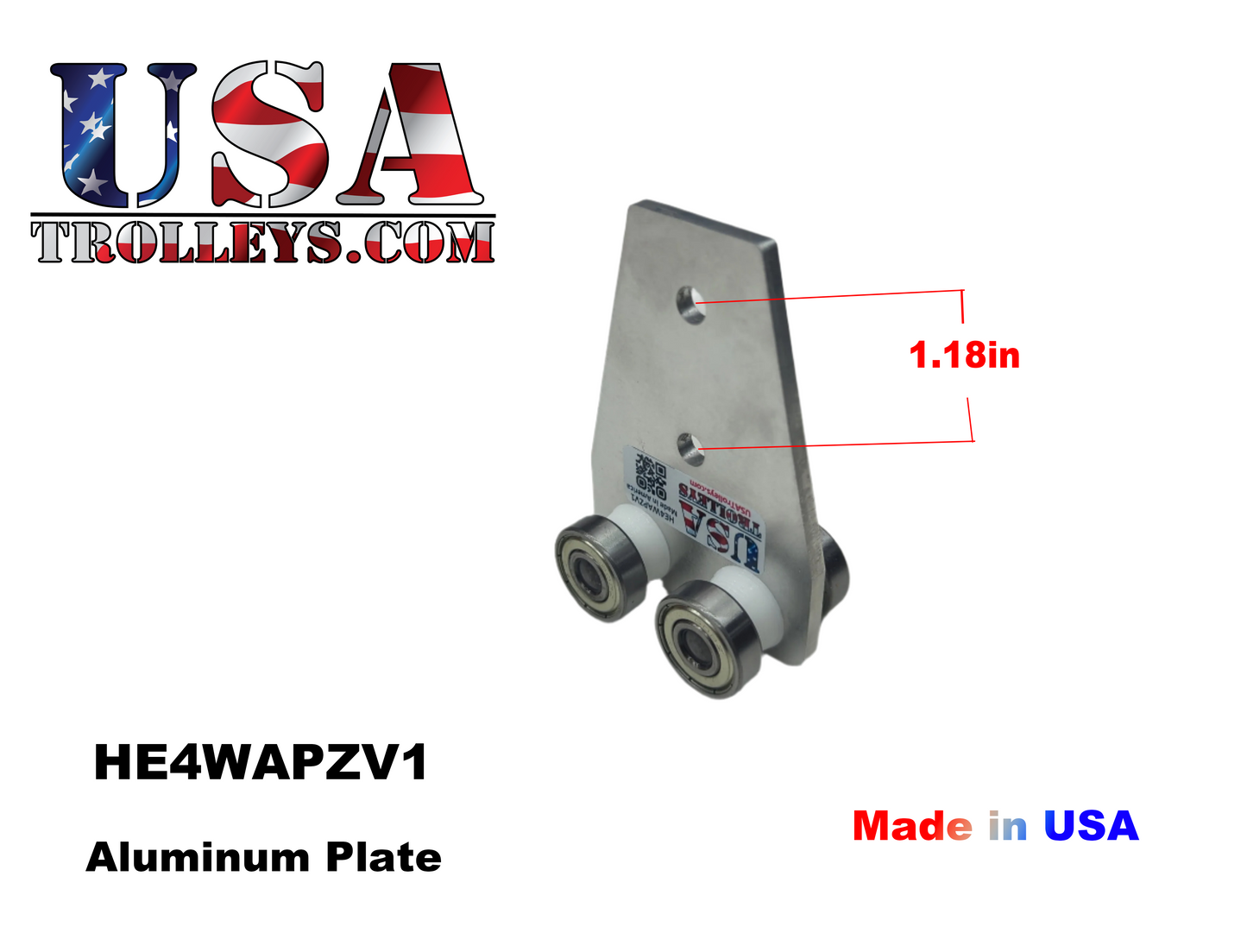 USA Trolleys 4 Wheel HD Aluminum Plate Trolley