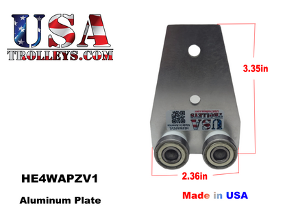 USA Trolleys 4 Wheel HD Aluminum Plate Trolley Spec Image