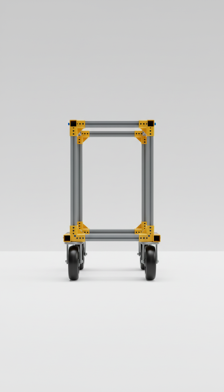 Custom Size Trolley with Signal Amber Fasteners