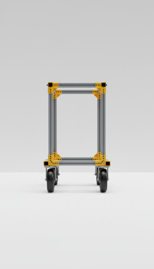 Custom Size Trolley with Signal Amber Fasteners